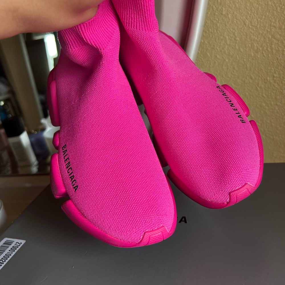 Balenciaga speed trainers neon rose pink